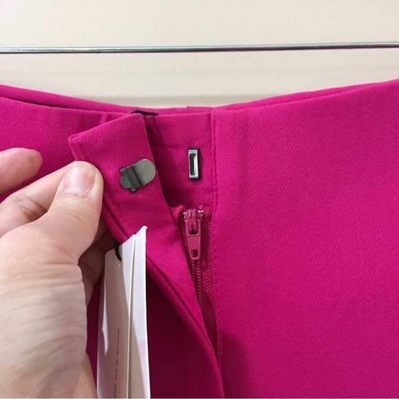 ZARA Pants Flare HIGH-WAIST TROUSERS HOT PINK Fuchsia Barbiecore NWT SIZE M - Picture 7 of 9